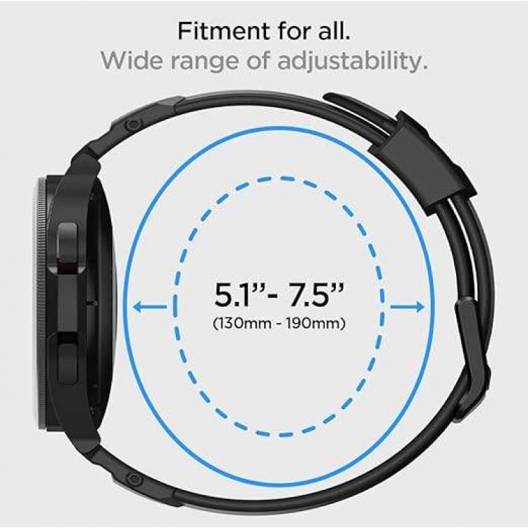 Θήκη Spigen SGP Rugged Band Λουράκι για Samsung GALAXY WATCH 7 40 mm/44 mm (2024) FE (2024) 6/6 Classic 5/5 Pro 4/4 Classic - 20MM - ΜΑΥΡΟ - AMP04031