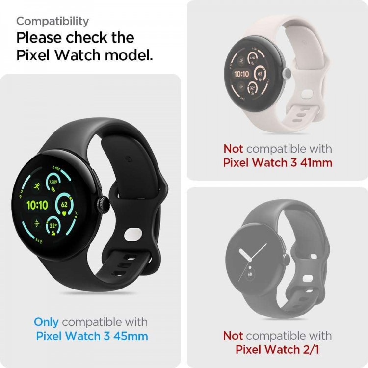 Spigen SGP Film ProFlex EZ Fit Προστατευτικό οθόνης EZ FIT για Google Pixel Watch 4/3 45 mm - AFL08525 - 2 τεμ.