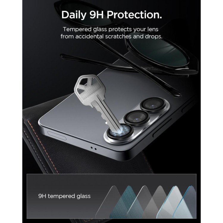 SPIGEN SGP Optik Pro HD EZ FIT CAMERA PROTECTOR Γυαλί προστασίας ΦΑΚΩΝ για CAMERA LENS Samsung GALAXY S26 5G 2026 - ΜΑΥΡΟ - AGL11099 - 2-TEM