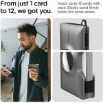 Spigen SGP RFID Wallet S πορτοφόλι κλιπ καρτών με μπρελόκ για Apple AirTag - ΓΡΑΦΙΤΗΣ - AHP04276