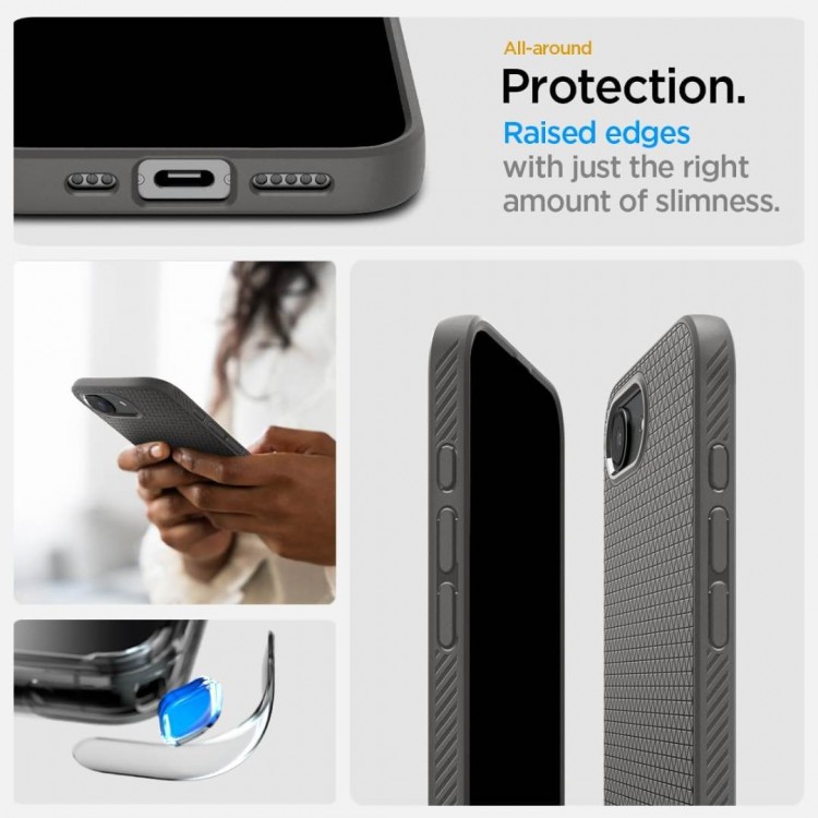 Θηκη Spigen SGP Liquid AIR για Apple iPhone 16e 6.1 2025 - Marble ΓΚΡΙ - ACS09532