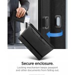 Spigen SGP Universal AirTag Πορτοφόλι Διαβατηρίου/Ταυτότητας με RFID Προστασία και κάρτας SIM - ΜΑΥΡΟ - AFA08852
