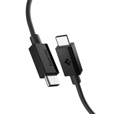 Spigen SGP ArcWire Essential EB6010CC ΚΑΛΩΔΙΟ 60W USB-C σε USB-C , 1.0M - ACA08718 - ΜΑΥΡΟ