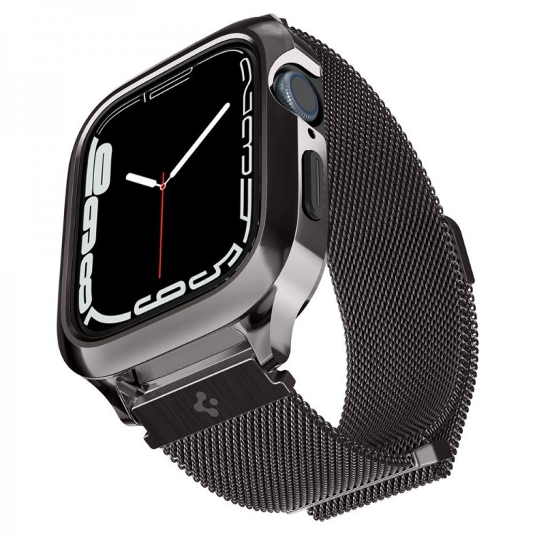 Spigen SGP Metal Fit Pro BAND Θήκη με Λουράκι για Apple Watch series 8, 7 - 45mm - ΓΡΑΦΙΤΗΣ - ACS04585