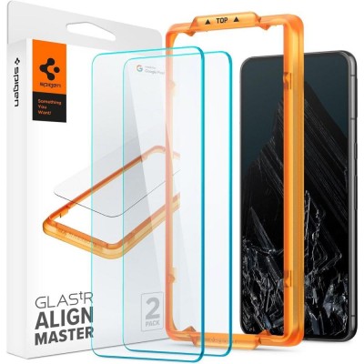 Spigen SGP Γυαλί προστασίας ALM GLAS.tR SLIM FC για GOOGLE PIXEL 8 PRO - ΔΙΑΦΑΝΟ - AGL07395 - 2 TEM.