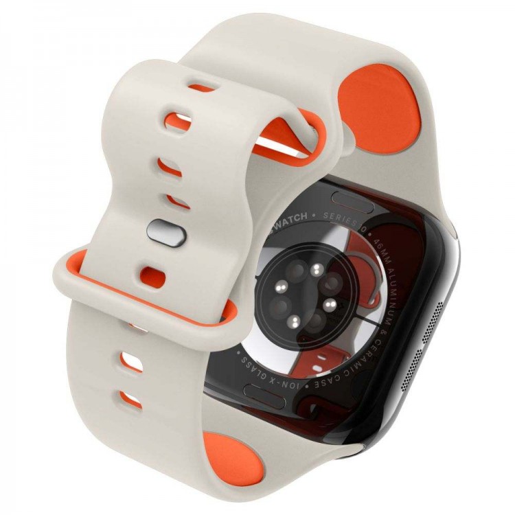 Spigen SGP NANO POP BAND Λουράκι για Apple Watch series 6 / 7 / 8 / 9 / 10 / SE / ULTRA 1 / 2 (44 / 45 / 46 / 49 MM) - ΜΠΕΖ ΠΟΡΤΟΚΑΛΙ - AMP09323