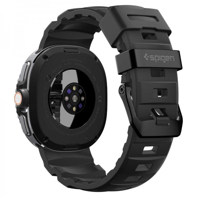 Spigen SGP WBS2 Λουράκι ΣΙΛΙΚΟΝΗΣ για SAMSUNG GALAXY WATCH 8 / CLASSIC (40 / 44 / 46 MM) - ΜΑΥΡΟ - AMP10151