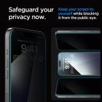 Spigen SGP Γυαλί προστασίας PRIVACY GLAS.tR EZ Fit SLIM CASE FRIENDLY για APPLE iPhone 15 PRO MAX 6.7 - ΔΙΑΦΑΝΟ - 2 TEM - AGL06874