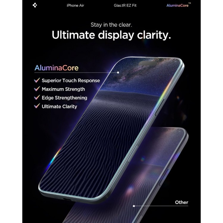 Spigen SGP Γυαλί προστασίας Privacy GLAS.tR EZ Fit SLIM CASE FRIENDLY για APPLE iPhone 17 Air 6.6 2025 , 2-TEM - ΔΙΑΦΑΝΟ - AGL09862