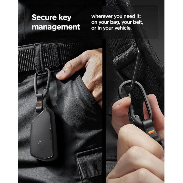 Θήκη Spigen SGP VK100 Volkswagen Κλειδί για VW, Skoda με Carabiner κ κορδόνι, συμβατό με VW Smart Key Remote Control Cover - ΜΑΥΡΟ - ACS10426