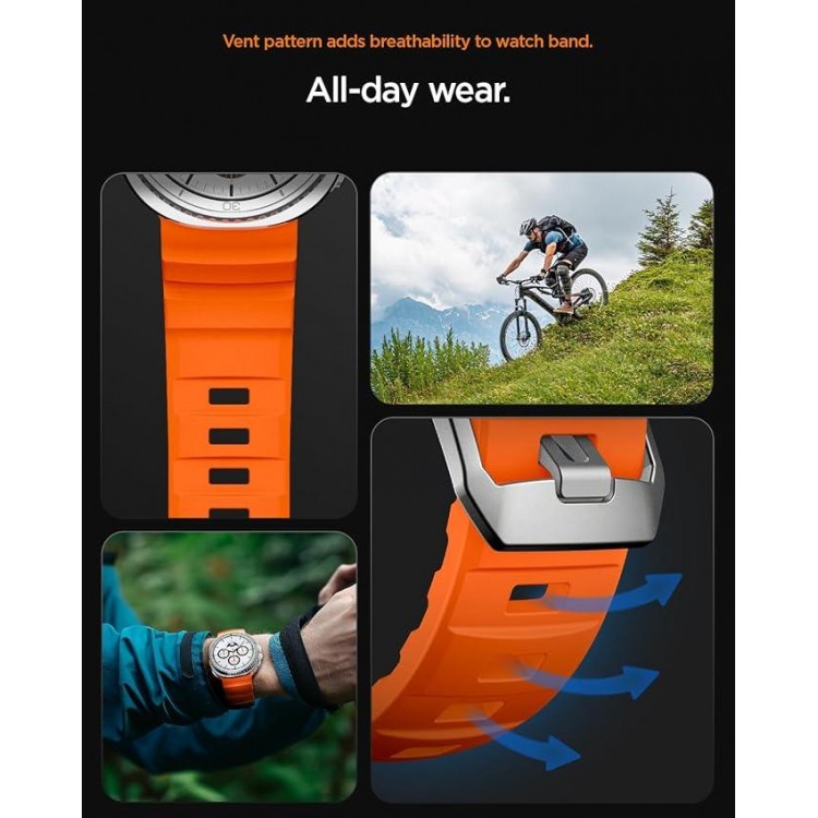 Spigen SGP WBS2 Λουράκι ΣΙΛΙΚΟΝΗΣ για SAMSUNG GALAXY WATCH 8 / CLASSIC (40 / 44 / 46 MM) - ΜΑΥΡΟ - AMP10151