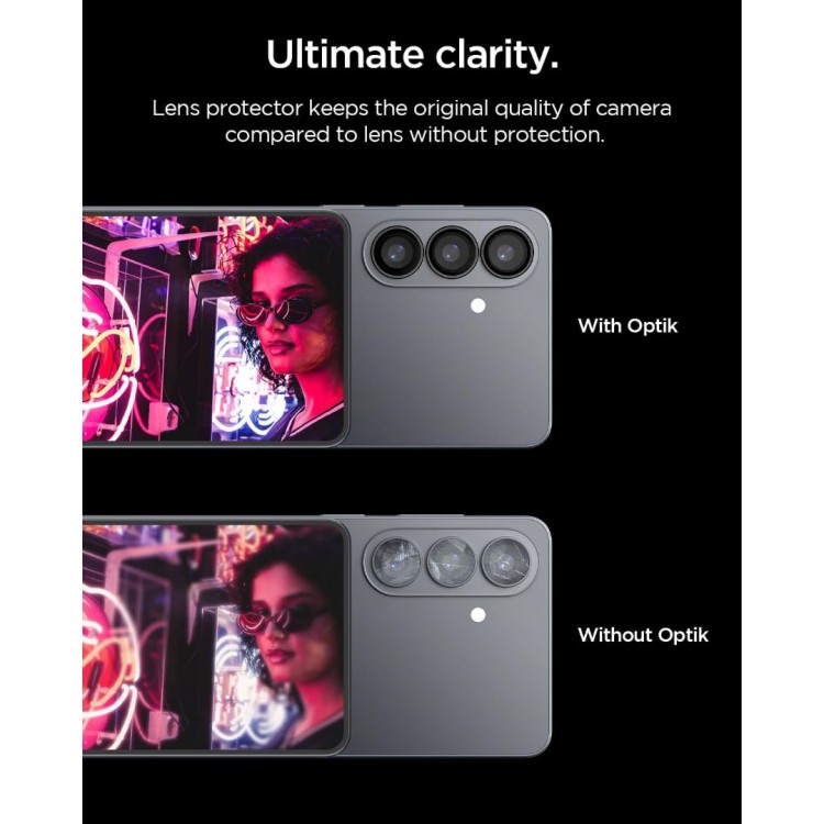 SPIGEN SGP Optik Pro HD EZ FIT CAMERA PROTECTOR Γυαλί προστασίας ΦΑΚΩΝ για CAMERA LENS Samsung GALAXY S26 5G 2026 - ΜΑΥΡΟ - AGL11099 - 2-TEM
