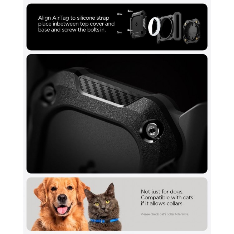 Θήκη SPIGEN SGP TOUGH ARMOR IP IPX8 Αδιάβροχη για κολλάρο κατοικιδίων για APPLE AIRTAG 1 / 2 - ΜΑΥΡΟ - ACS09780