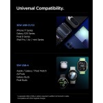 Spigen SGP Essential EV603BT 60W USB-A Ταχυφορτιστής αυτοκινήτου με ανασυρόμενο USB-C καλώδιο 0.7μ. & USB-C θύρα - ΜΑΥΡΟ - ACP10515