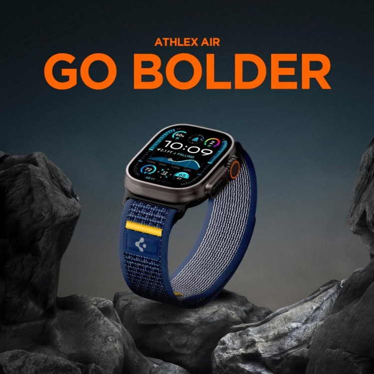 Spigen SGP ATHLEX AIR Band / λουράκι για Apple Watch series Ultra 2/1 49mm, Series 10 46mm και Series 9/8/7/6/5/4/SE 45mm, 44mm - ACTIVE NAVY ΜΠΛΕ - AMP09036