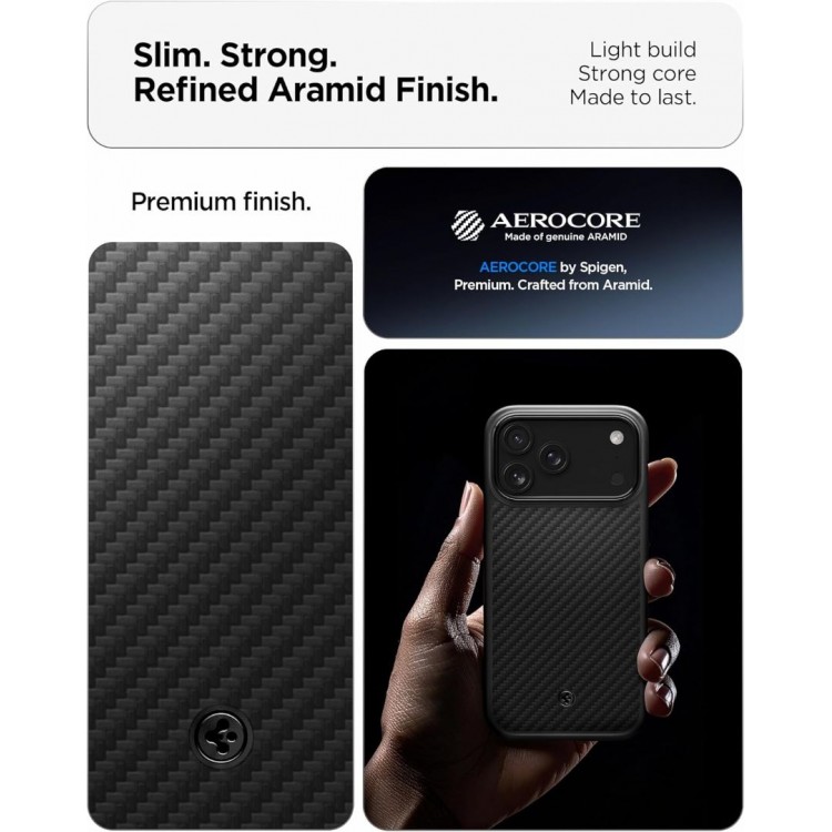 Θήκη Spigen SGP ENZO ARAMID T Camera Control MagFit MagSafe για Apple iPhone 17 PRO 6.3 2025 - MATTE ΜΑΥΡΟ - ACS09958