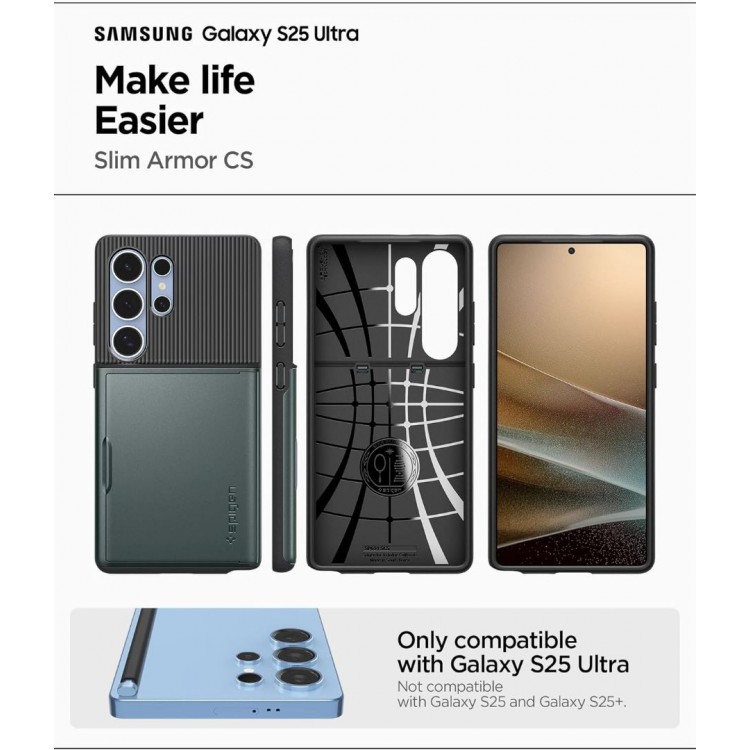 Θήκη SPIGEN SGP SLIM Armor CS για Samsung Galaxy S25 ULTRA 5G 2025 - Abyss Green - ACS08968