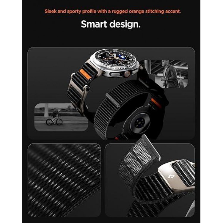 Spigen SGP DuraPro Flex Ultra λουράκι για SAMSUNG GALAXY WATCH 8 44 mm/40 mm, 8 Classic 46 mm (2025) - ΜΑΥΡΟ - AMP10116