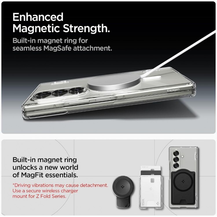 Θήκη Spigen SGP Ultra Hybrid Pro MagSafe για SAMSUNG GALAXY Z FOLD 7 5G 2025 - ΔΙΑΦΑΝΟ / ΛΕΥΚΟ - ACS09546