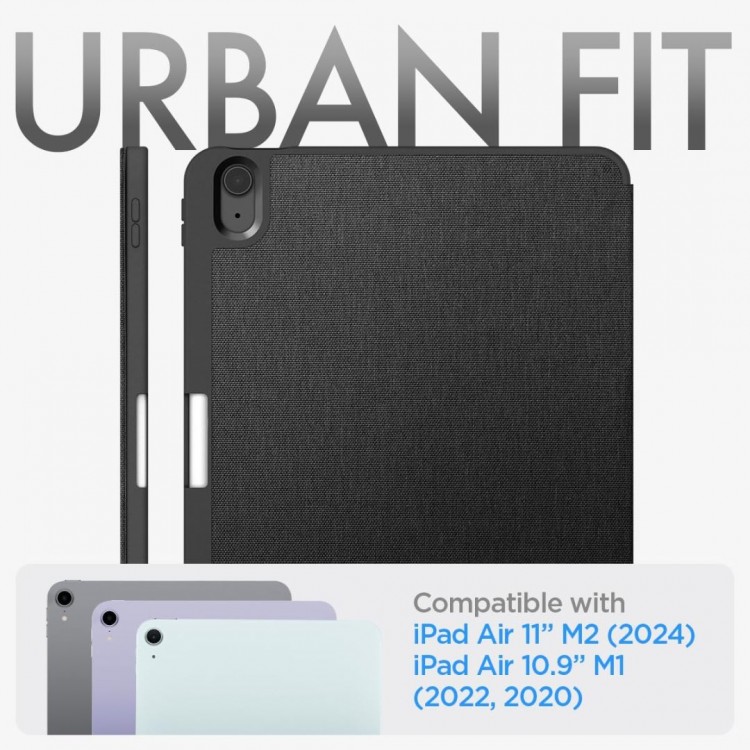 Θήκη SPIGEN SGP URBAN FIT FOLIO για Apple iPad AIR 11 2024, 6ης Γενιάς, με θέση για Στυλό - ΜΑΥΡΟ - ACS07754