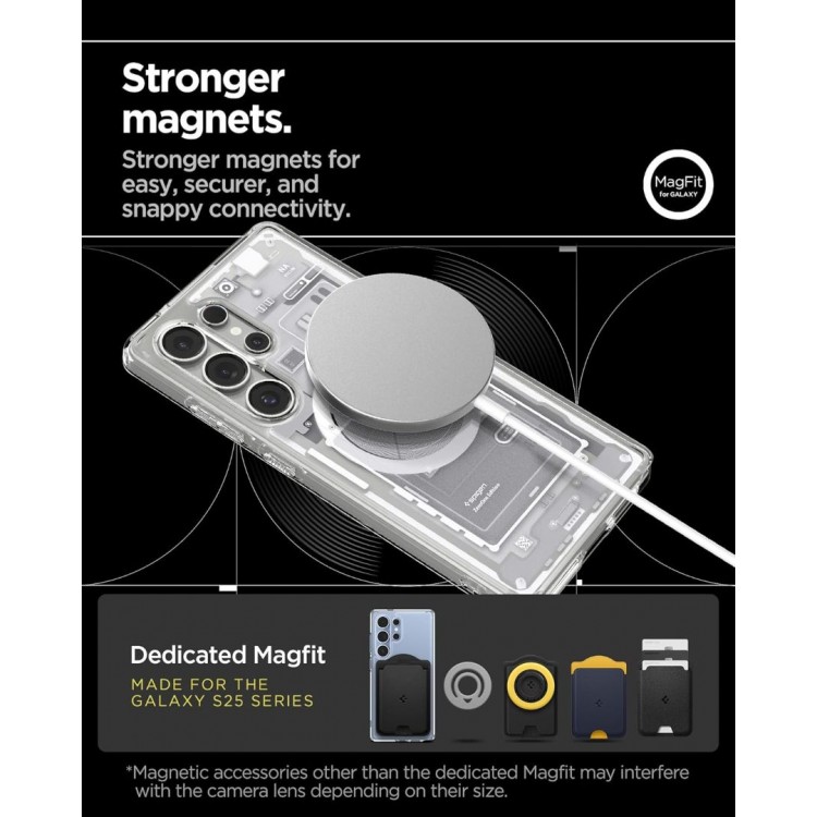 Θήκη Spigen SGP Ultra Hybrid MagFit MagSafe για Samsung Galaxy S25 ULTRA 5G 2025 - zero one ΛΕΥΚΟ - ACS08958