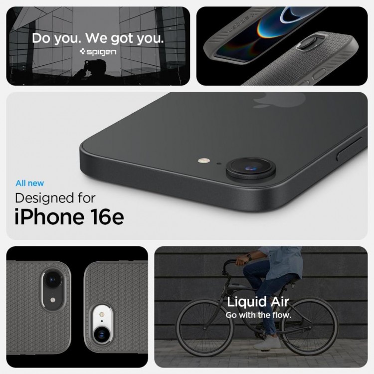 Θηκη Spigen SGP Liquid AIR για Apple iPhone 16e 6.1 2025 - Marble ΓΚΡΙ - ACS09532