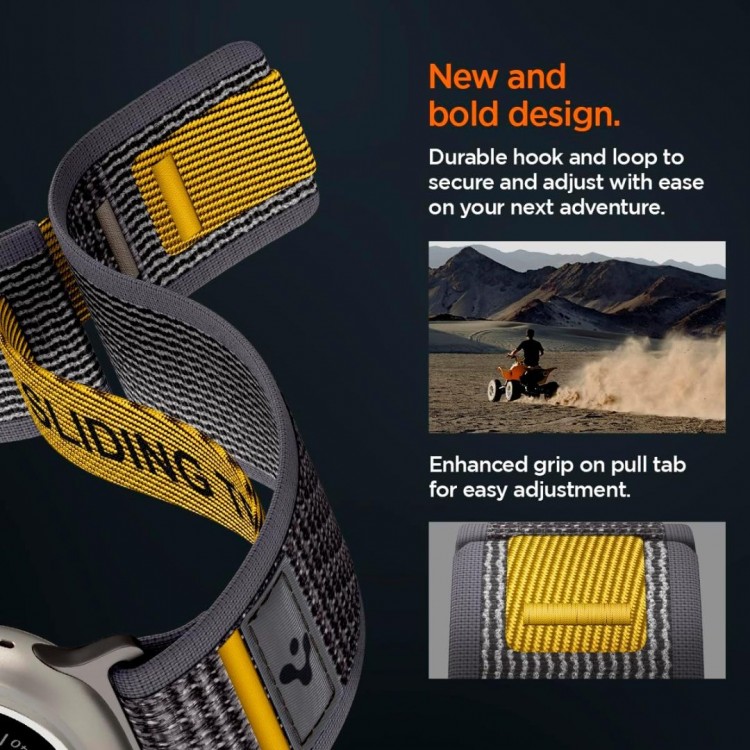Spigen SGP ATHLEX AIR Band / λουράκι για Apple Watch series Ultra 2/1 49mm, Series 10 46mm και Series 9/8/7/6/5/4/SE 45mm, 44mm - ACTIVE ΓΚΡΙ - AMP09034