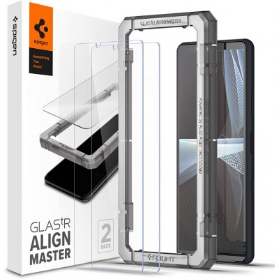 Spigen SGP Γυαλί προστασίας ALM GLAS.tR SLIM FC για SONY XPERIA 10 III - ΜΑΥΡΟ - AGL02894 - 2-TEM