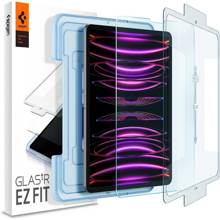 Spigen SGP Γυαλί προστασίας GLAS.TR ”EZ FIT” 9H για APPLE IPAD Pro 12.9 Inch M2 (2022), iPad Pro 12.9 Inch (2021/2020/2018) - AGL02809