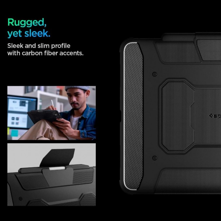 Θήκη Spigen SGP RUGGED ARMOR PRO για Apple iPad PRO 13 2024, 7ης Γενιάς M4 (2024) - ΜΑΥΡΟ - ACS07007