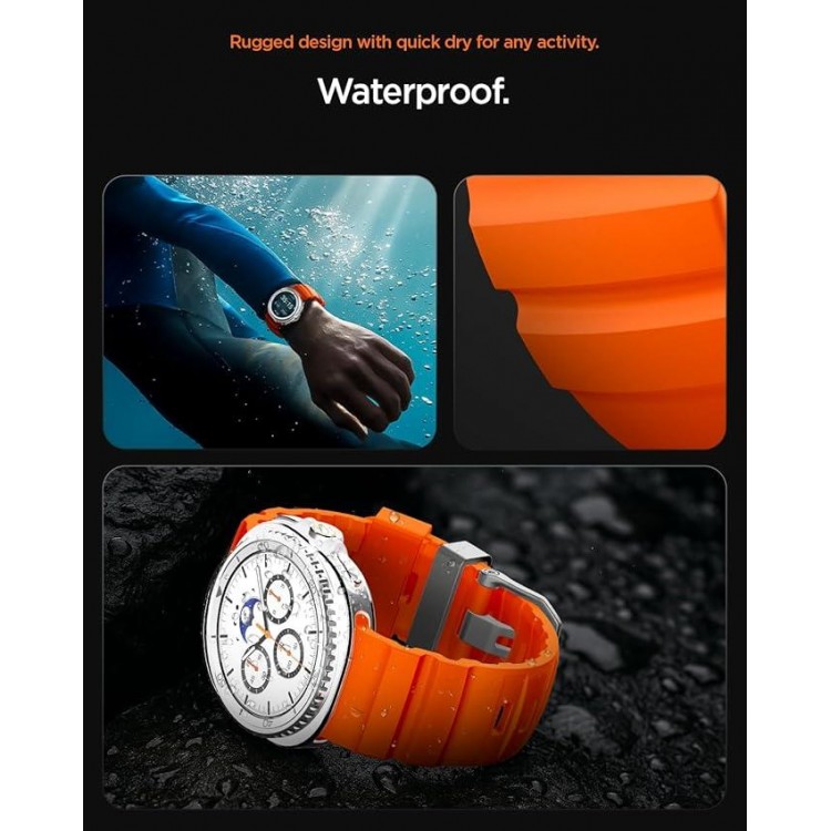 Spigen SGP WBS2 Λουράκι ΣΙΛΙΚΟΝΗΣ για SAMSUNG GALAXY WATCH 8 / CLASSIC (40 / 44 / 46 MM) - ΜΑΥΡΟ - AMP10151