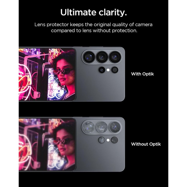SPIGEN SGP Optik Pro HD EZ FIT CAMERA PROTECTOR Γυαλί προστασίας ΦΑΚΩΝ για CAMERA LENS Samsung GALAXY S26 ULTRA 5G 2026 - ΜΑΥΡΟ - AGL11076 - 2-TEM
