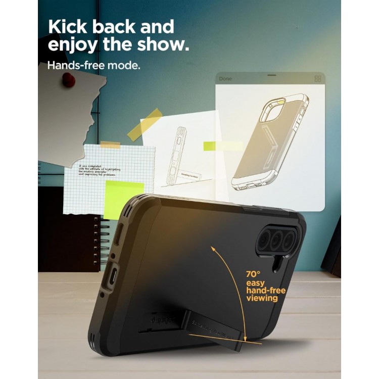 Θήκη Spigen SGP Tough Armor για Samsung Galaxy A36 5G 2025 - ACS09166 - ΜΑΥΡΟ