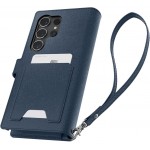Θήκη Spigen SGP Wallet S PLUS για Samsung Galaxy S24 ULTRA 5G 2024 - Navy ΜΠΛΕ - ACS07370