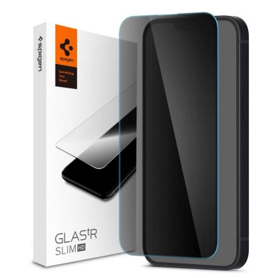 Spigen SGP Tempered Glass Privacy GLAS.tR SLIM FC CASE FRIENDLY HD Anti-Glare for APPLE IPHONE 13/ 13 PRO/ 14 6.1 2022 - CRYSTAL CLEAR - AGL03393