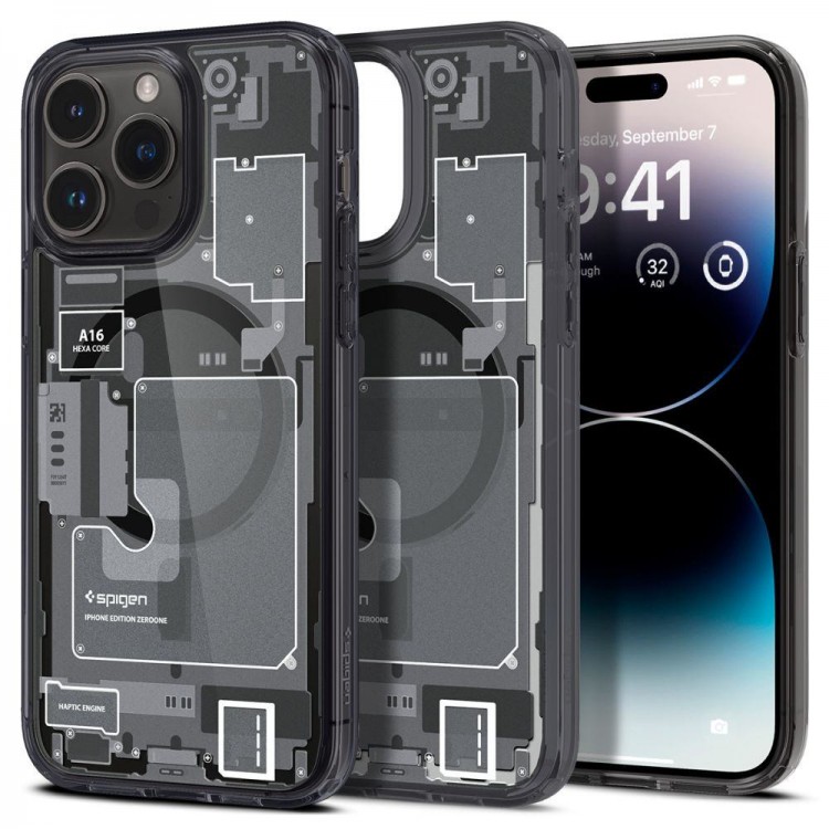 Θήκη Spigen SGP Ultra Hybrid MagSafe SE για Apple iPhone 14 PRO MAX 6.7 - ΓΚΡΙ ΜΑΥΡΟ ZERO ONE - ACS05539