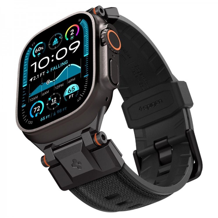 Spigen SGP DuraPro Armor λουράκι για APPLE WATCH Ultra 2/1 49mm / 9/8/7 45mm / SE/6/5/4 44mm / 3/2/1 42mm - BLACK EDITION - AMP09229