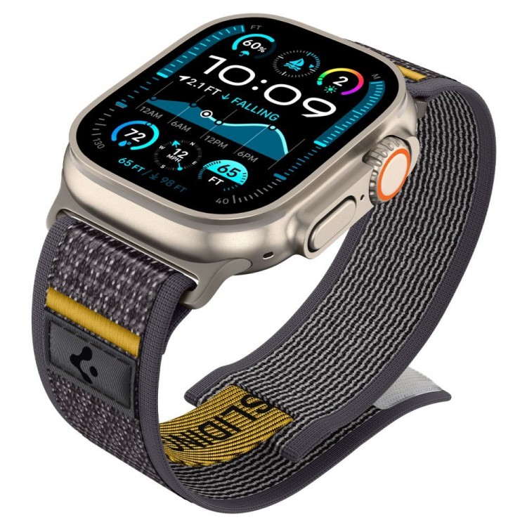 Spigen SGP ATHLEX AIR Band / λουράκι για Apple Watch series Ultra 2/1 49mm, Series 10 46mm και Series 9/8/7/6/5/4/SE 45mm, 44mm - ACTIVE ΓΚΡΙ - AMP09034