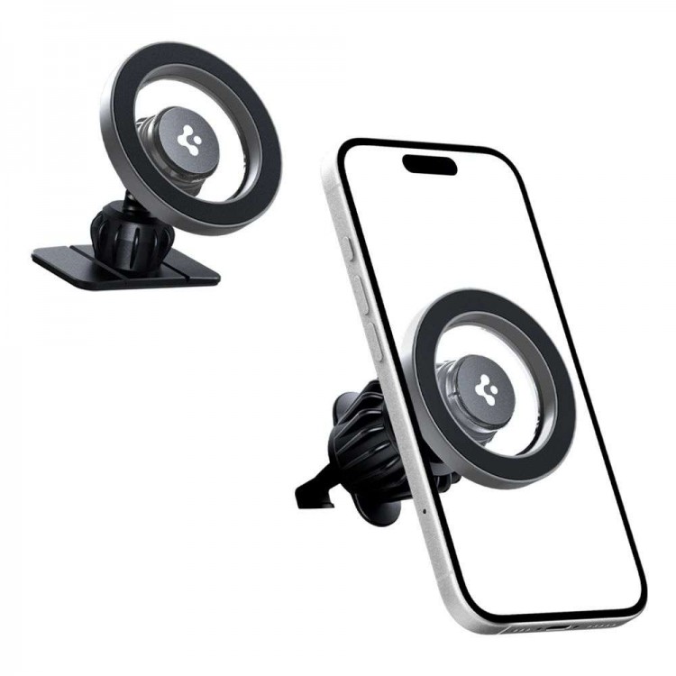 SPIGEN SGP 2-σε-1 MAGSAFE Μαγνητική Βάση αυτοκινήτου DASHBOARD & VENT , MFT13 - ΜΑΥΡΟ - ACP08314