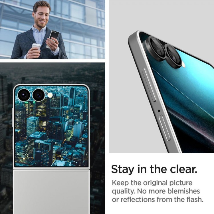 Spigen SGP GLAS.tR EZ FIT OPTIK PRO HD Γυαλί προστασίας 9H Camera Lens για SAMSUNG GALAXY Z Flip 7 2025 - ΜΑΥΡΟ - 2 ΤΕΜ - AGL09587