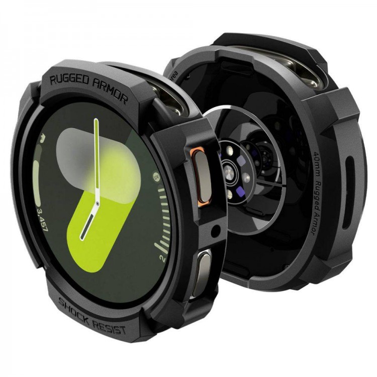 Θήκη Spigen SGP Rugged Armor για SAMSUNG GALAXY WATCH 8 44mm 2025 - ΜΑΥΡΟ - ACS10006