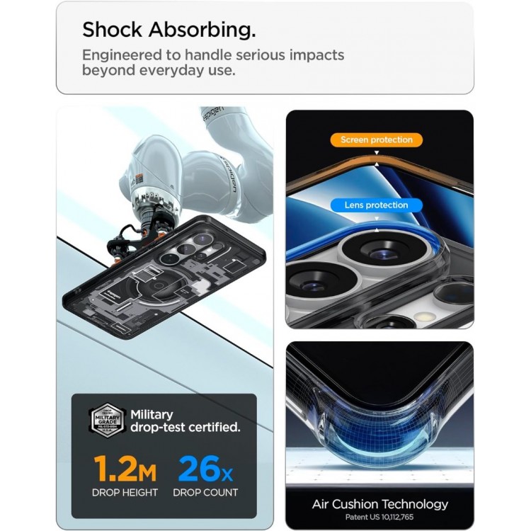 Θήκη Spigen SGP Ultra Hybrid MagFit MagSafe για Samsung Galaxy S26 ULTRA 5G 2026 - zero one ΜΑΥΡΟ - ACS10682