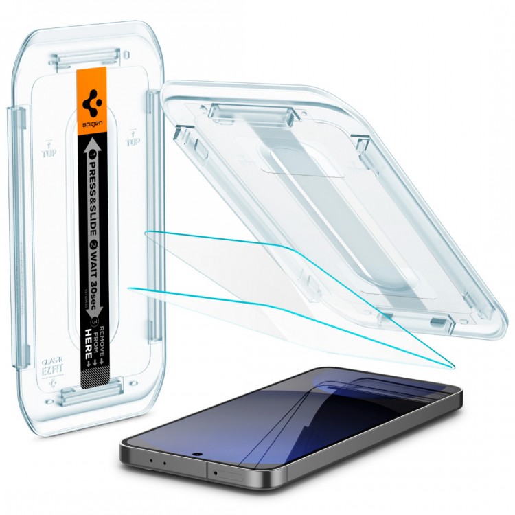 Spigen SGP Γυαλί προστασίας ALM GLAS.tR SLIM FC για SAMSUNG GALAXY S24 FE / GALAXY A56 5G - 2 TEM - ΔΙΑΦΑΝΟ - AGL08729