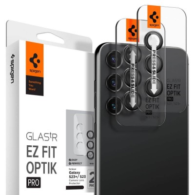 SPIGEN SGP OPTIK.TR EZ FIT CAMERA PROTECTOR Γυαλί προστασίας ΦΑΚΩΝ για CAMERA LENS Samsung GALAXY S23 / S23+ PLUS - ΜΑΥΡΟ - AGL05962 - 2-TEM