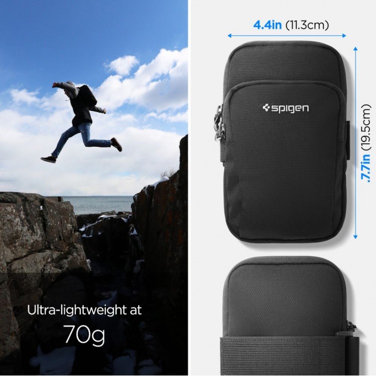 Spigen SGP Dynamic Shield A702 Sports Armband SMARTPhone Holder για Smartphones 6.9 - ΜΑΥΡΟ - AMP04617