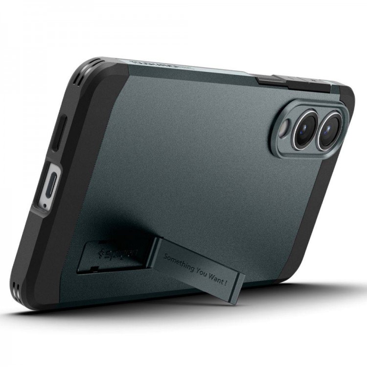 Θήκη SPIGEN SGP Tough Armor MagSafe για Samsung Galaxy S25 EDGE 5G 2025 - ABYSS ΠΡΑΣΙΝΟ - ACS09424