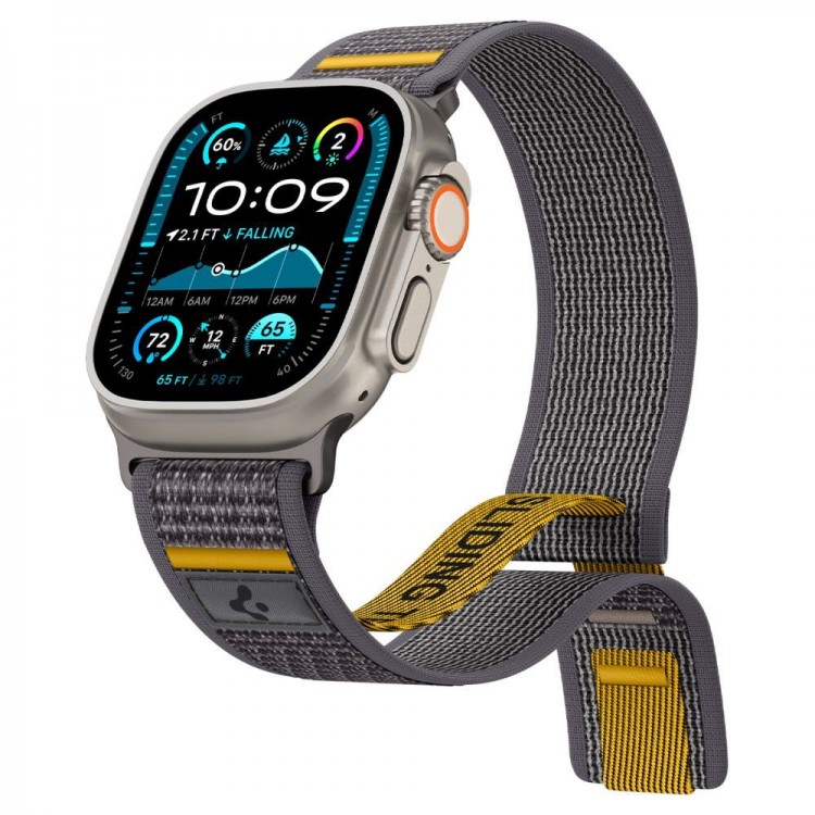 Spigen SGP ATHLEX AIR Band / λουράκι για Apple Watch series Ultra 2/1 49mm, Series 10 46mm και Series 9/8/7/6/5/4/SE 45mm, 44mm - ACTIVE ΓΚΡΙ - AMP09034