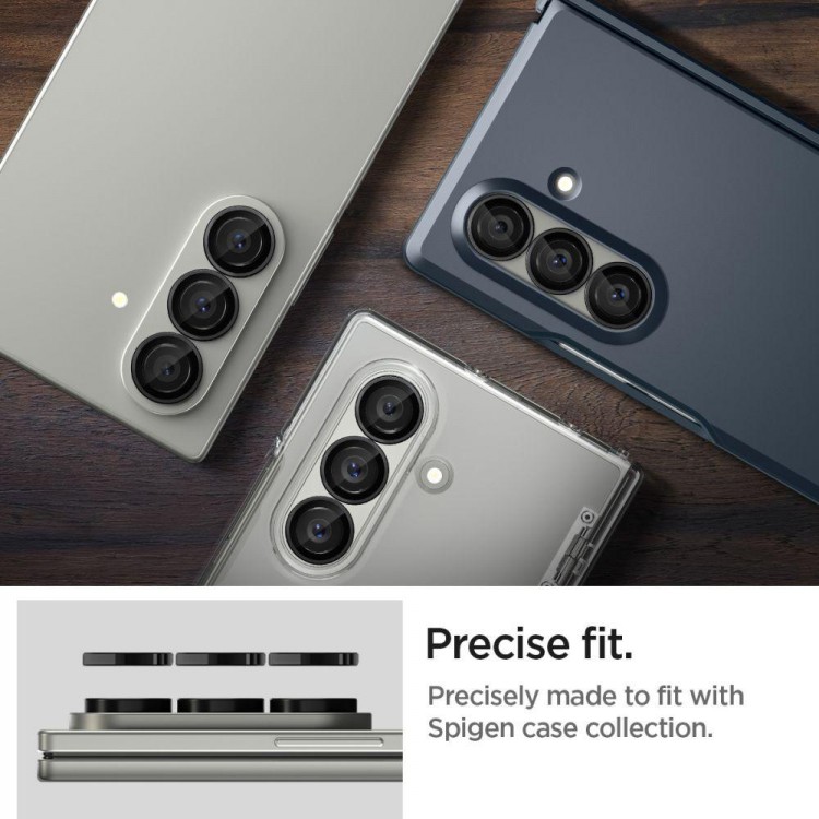 Spigen SGP OPTIK.tR SLIM EZ Fit Optik Pro 2 Γυαλί προστασίας 9H Camera Lens για CAMERA SAMSUNG GALAXY Z FOLD 7 2025 - ΜΑΥΡΟ - 2 ΤΕΜ - AGL09581