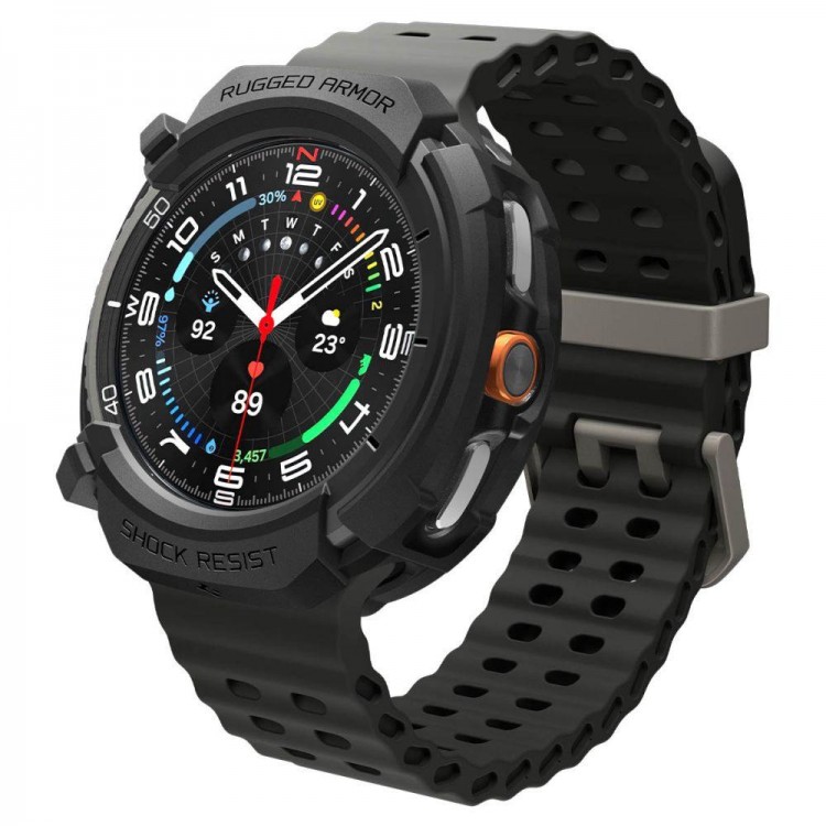 Θήκη Spigen SGP Rugged Armor για SAMSUNG GALAXY WATCH 8 CLASSIC 46mm 2025 - ΜΑΥΡΟ - ACS10012