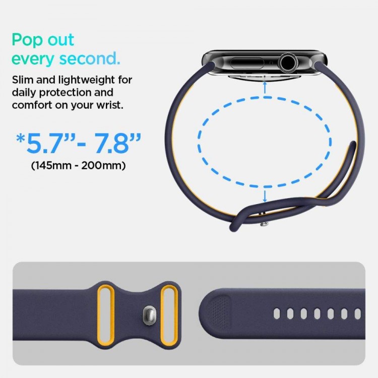 Spigen SGP NANO POP BAND Λουράκι για Apple Watch series 6 / 7 / 8 / 9 / 10 / SE / ULTRA 1 / 2 (44 / 45 / 46 / 49 MM) - BLUEBERRY ΜΠΛΕ - AMP09322